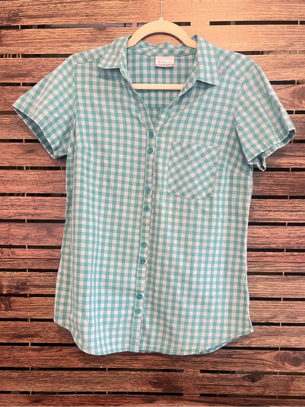 Columbia Women’s Button-Down Checkered/Plaid Shirt S